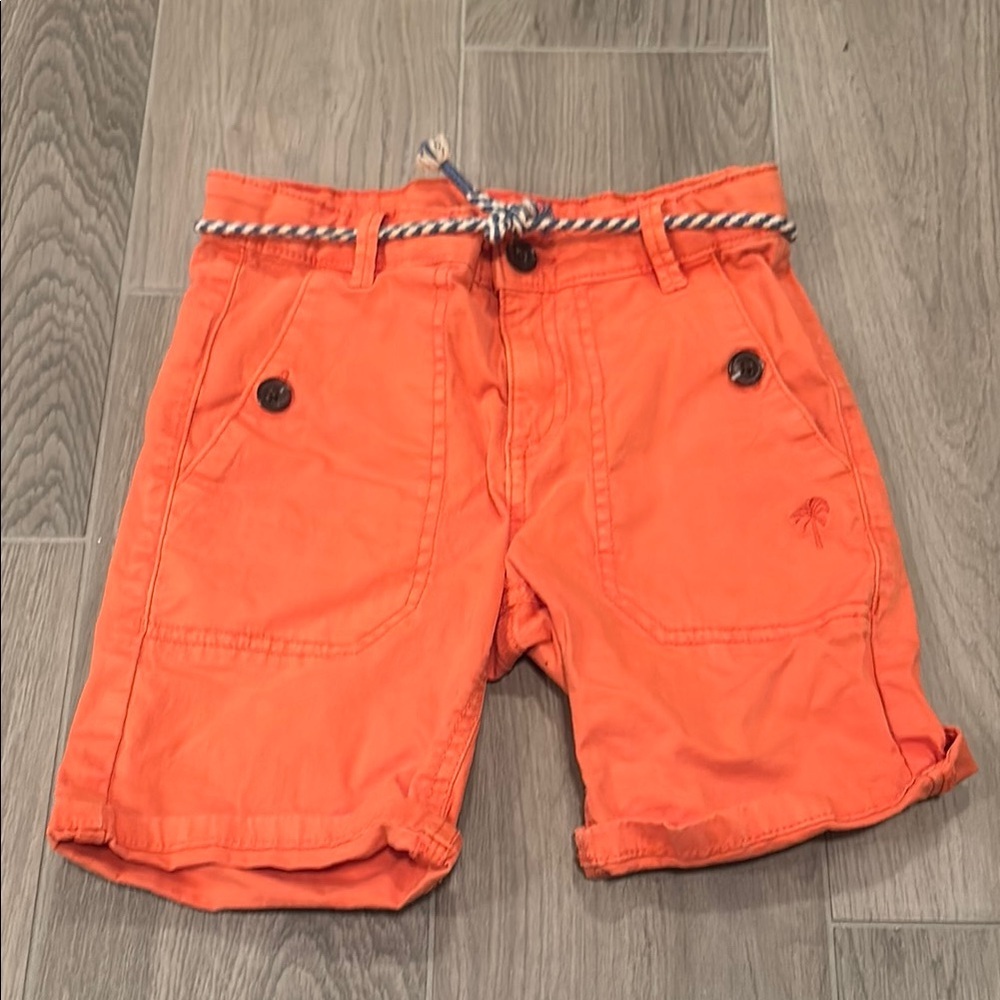 Mayoral Boys Orange Cargo Shorts Size 7